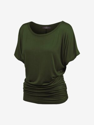 Sleeve Boat Neck V Neck